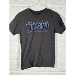 Thrasher Skateboard‎ Magazine Mens Gray Shirt Size Small Short Sleeve